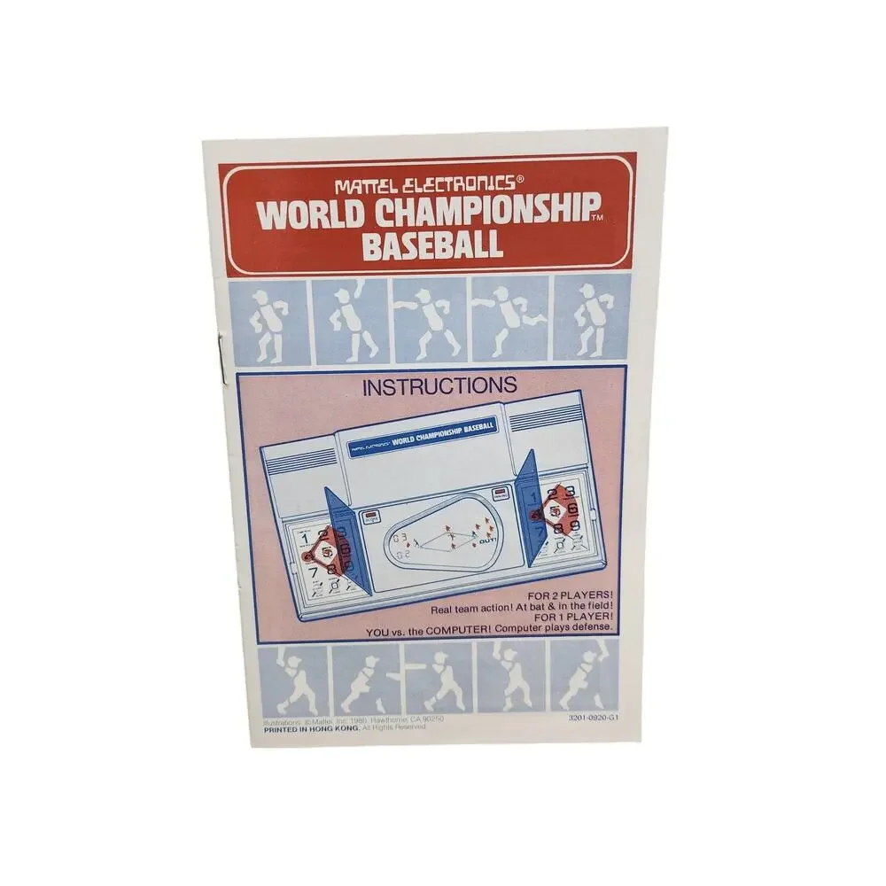 1980 Mattel Electronics World Championship Baseball Handheld Game 3201 WORKING